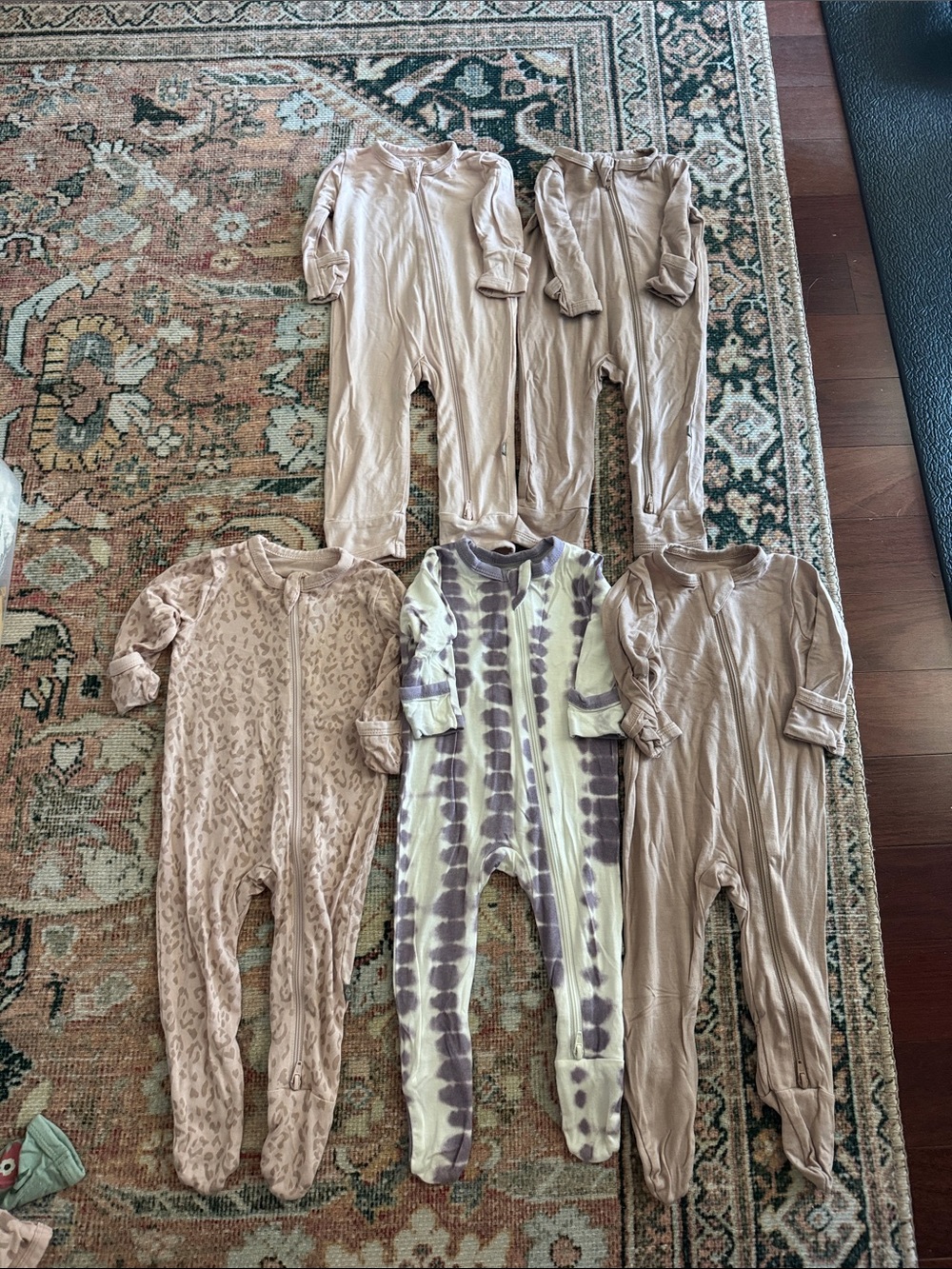 Kyte BABY Neutral and Print Footie and Romper Sleepers - Set of 5